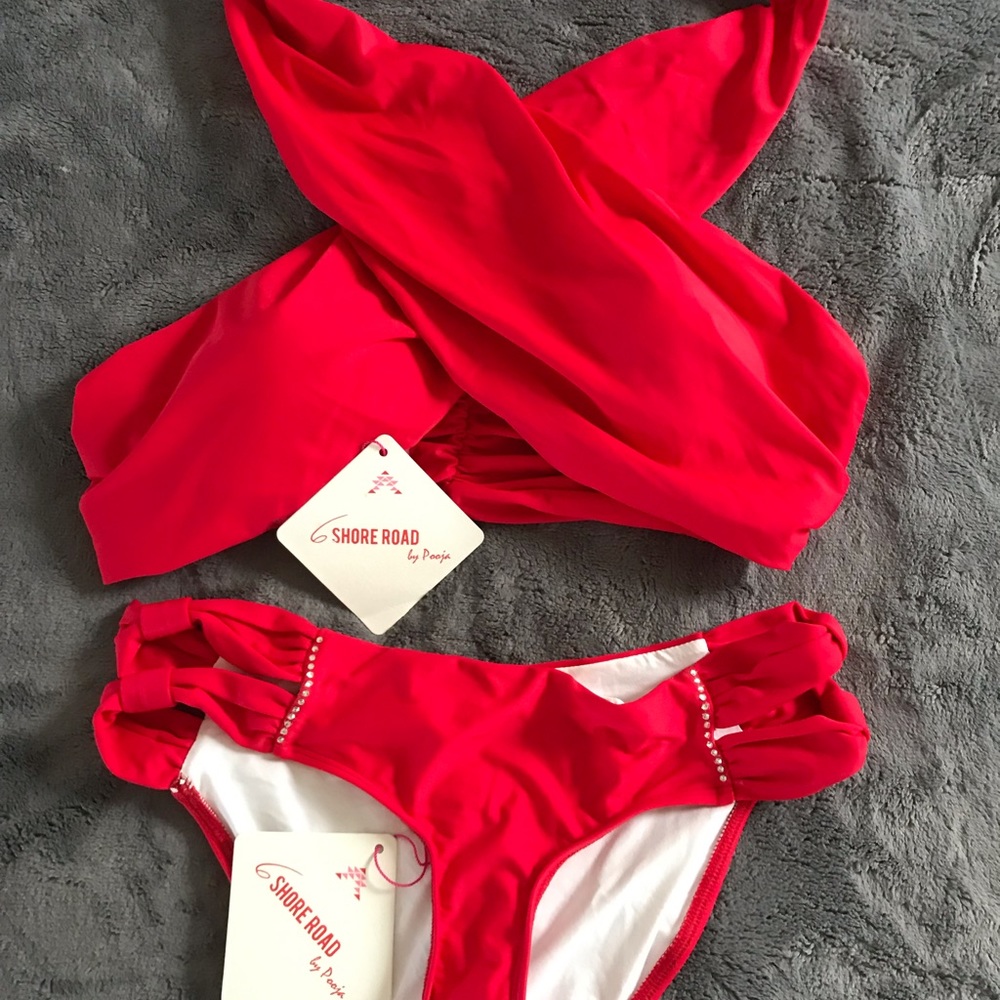 Shore road cross cross bikini top & bottom
